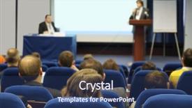  Presentation with acting - Cool new slides with audience listens to the acting backdrop and a ocean colored foreground