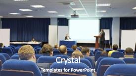  Presentation with acting - PPT theme with audience listens to the acting background and a  colored foreground