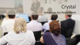  Presentation with acting - Audience pleasing slides consisting of audience listens to the acting backdrop and a  colored foreground