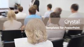  Presentation with acting - Theme having audience listens to the acting background and a  colored foreground