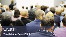  Presentation with acting - Theme having audience listens to the acting background and a  colored foreground