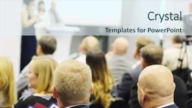  Presentation with acting - PPT theme having audience listens to the acting background and a  colored foreground