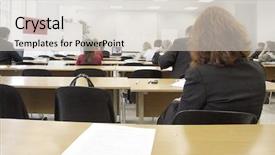  Presentation with acting - Presentation theme having audience listens to the acting background and a lemonade colored foreground