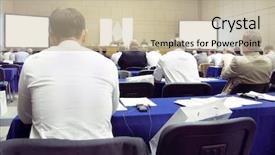  Presentation with acting - Cool new presentation with audience listens to the acting backdrop and a soft green colored foreground