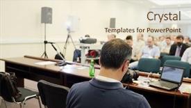  Presentation with acting - Slide deck consisting of audience listens to the acting background and a  colored foreground