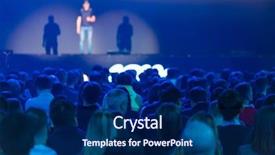  Presentation with audience - Audience pleasing PPT theme consisting of audience listens to the lecturer backdrop and a navy blue colored foreground