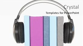 Presentation with audio book - Slide deck having audio book concept against a white background background and a white colored foreground