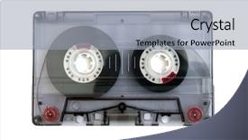  Presentation with tape recorder - Amazing slides having audio casette isolated backdrop and a light gray colored foreground