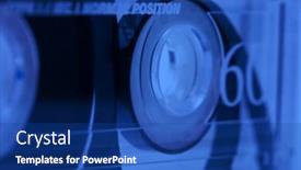  Presentation with audio tape - Colorful slides enhanced with sonic - audio cassette tape background backdrop and a ocean colored foreground