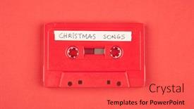  Presentation with audio - Slide set featuring audio-cassette-tape-with-christmas background and a red colored foreground