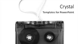  Presentation with magnetic - Amazing presentation theme having audio cassette with magnetic tape backdrop and a white colored foreground