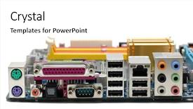  Presentation with computer motherboard - Presentation theme consisting of  background and a  colored foreground