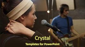  Presentation with electrical - Beautiful slides featuring audio recording - vocalist girl is singing electrical backdrop and a wine colored foreground