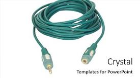  Presentation with data science - Amazing slides having audio science - close-up of a data cable backdrop and a  colored foreground