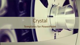  Presentation with tape recorder - Amazing presentation theme having audio signal - analog stereo open reel tape backdrop and a  colored foreground