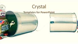  Presentation with signal - Slides having audio signal - retro robot and old tin background and a cream colored foreground