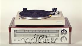  Presentation with vintage radio - Slide set enhanced with audio signal - vintage stereo radio receiver background and a light gray colored foreground