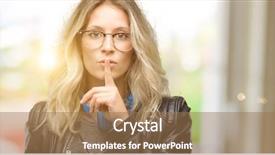  Presentation with young college student diagnosis of chlamydia - Beautiful PPT layouts featuring audio signal - young student woman with headphones backdrop and a  colored foreground