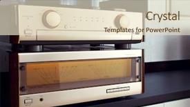  Presentation with audio - Slide deck featuring audio stereo system luxury high background and a  colored foreground