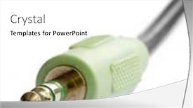  Presentation with audio - Presentation theme having audio the cable on white one background and a white colored foreground