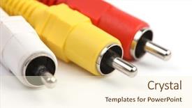  Presentation with cables - PPT theme consisting of coaxial cables background and a cream colored foreground