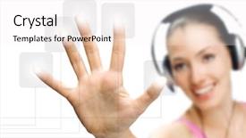  Presentation with headphones - Amazing theme having  backdrop and a  colored foreground