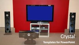  Presentation with cinema - Amazing slides having home cinema backdrop and a coral colored foreground