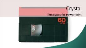  Presentation with cassette - Amazing slides having tape disk - mini dv cassette on white backdrop and a lemonade colored foreground