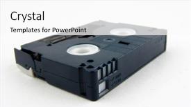  Presentation with cassette - Slide set enhanced with rewinding movie - minidv video cassette background and a white colored foreground