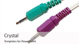  Presentation with cables - Presentation featuring pin cables background and a white colored foreground