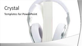  Presentation with hifi - Presentation design consisting of audiobook concept - listen to your background and a white colored foreground