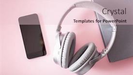  Presentation with audiobook - Beautiful theme featuring audiobook-concept-modern-wireless-headphones backdrop and a lemonade colored foreground