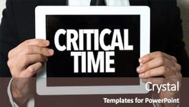  Presentation with audit - Presentation theme having audit assurance - business man holding a tablet background and a tawny brown colored foreground