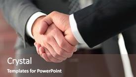  Presentation with giving - Colorful PPT theme enhanced with audit contract - business men giving a handshake backdrop and a violet colored foreground