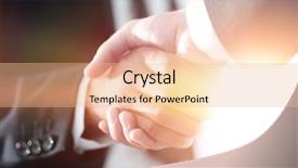  Presentation with giving - Audience pleasing PPT theme consisting of audit contract - business men giving a handshake backdrop and a  colored foreground
