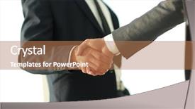  Presentation with giving - PPT layouts with audit contract - business men giving a handshake background and a  colored foreground