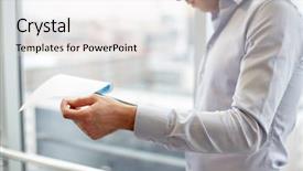  Presentation with audit - Presentation theme consisting of audit contract - business people paperwork and finances background and a  colored foreground