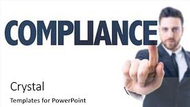  Presentation with compliance - Amazing presentation having audit corporate governance - business man pointing the text backdrop and a white colored foreground