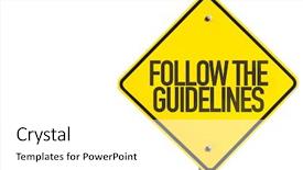  Presentation with guidelines - Cool new slides with audit corporate governance - follow the guidelines sign isolated backdrop and a white colored foreground
