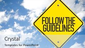  Presentation with governance - Audience pleasing PPT layouts consisting of audit corporate governance - follow the guidelines sign backdrop and a light blue colored foreground