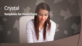  Presentation with audit - Slide set enhanced with audit management - manager in front background and a dark gray colored foreground