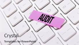  Presentation with audit - Presentation theme consisting of audit background and a light gray colored foreground