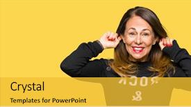  Presentation with roll - PPT layouts enhanced with auditing - beautiful middle age woman wearing background and a yellow colored foreground