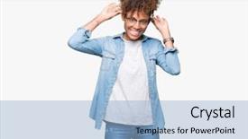  Presentation with african american wedding - Presentation theme consisting of auditing - beautiful young african american woman background and a light blue colored foreground