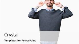  Presentation with smart farm - Presentation theme having auditing - young handsome smart man wearing background and a white colored foreground