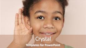  Presentation with for african american women heart disease - Beautiful presentation design featuring deaf children - little african-american girl with hearing backdrop and a coral colored foreground