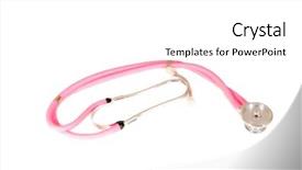  Presentation with baby ultrasound and stetoscope - Theme having stetoscope laying on a white background and a white colored foreground