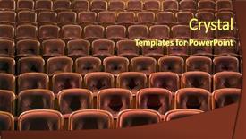  Presentation with theatre - PPT theme featuring auditory - theatre seats background and a tawny brown colored foreground