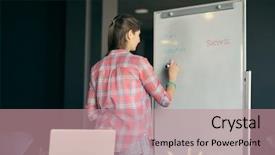  Presentation with school board - Amazing presentation theme having lecture or project presentation backdrop and a coral colored foreground