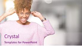  Presentation with african american startup - Audience pleasing slide set consisting of audits - beautiful young african american woman backdrop and a pink colored foreground